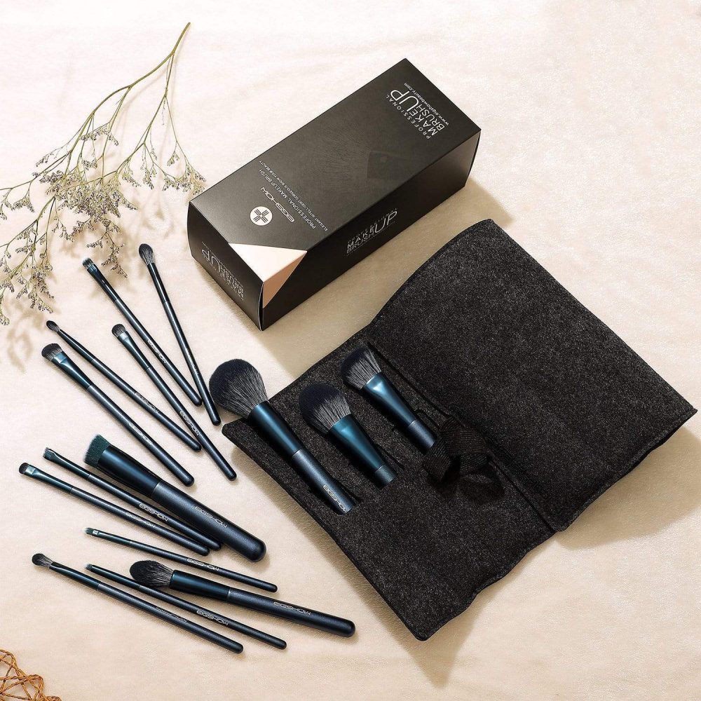 Tourmaline Blue Jade Series 15pcs Makeup Brush Kit
